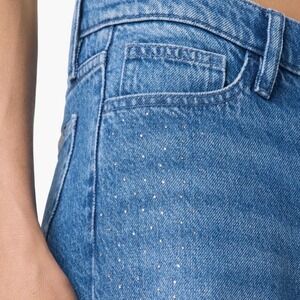 NEW JOE'S JEANS CRYSTAL INDIGO LOW RISE WIDE LEG JEANS Size 28x32 Embellished